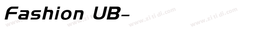Fashion UB字体转换